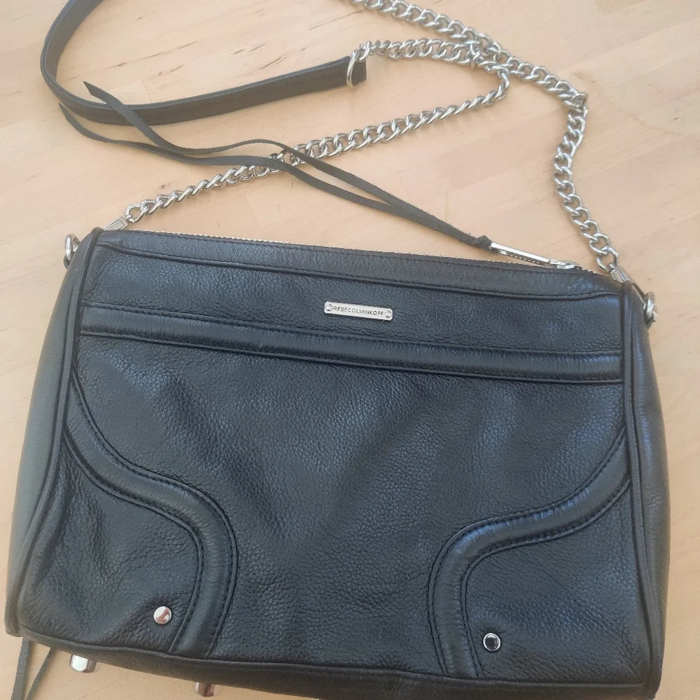 Rebecca Minkoff White Zebra Print Ponyhair Bag euc Black Cross Body Bag - Picture 5 of 10